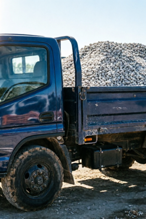 Gravier par camionnette